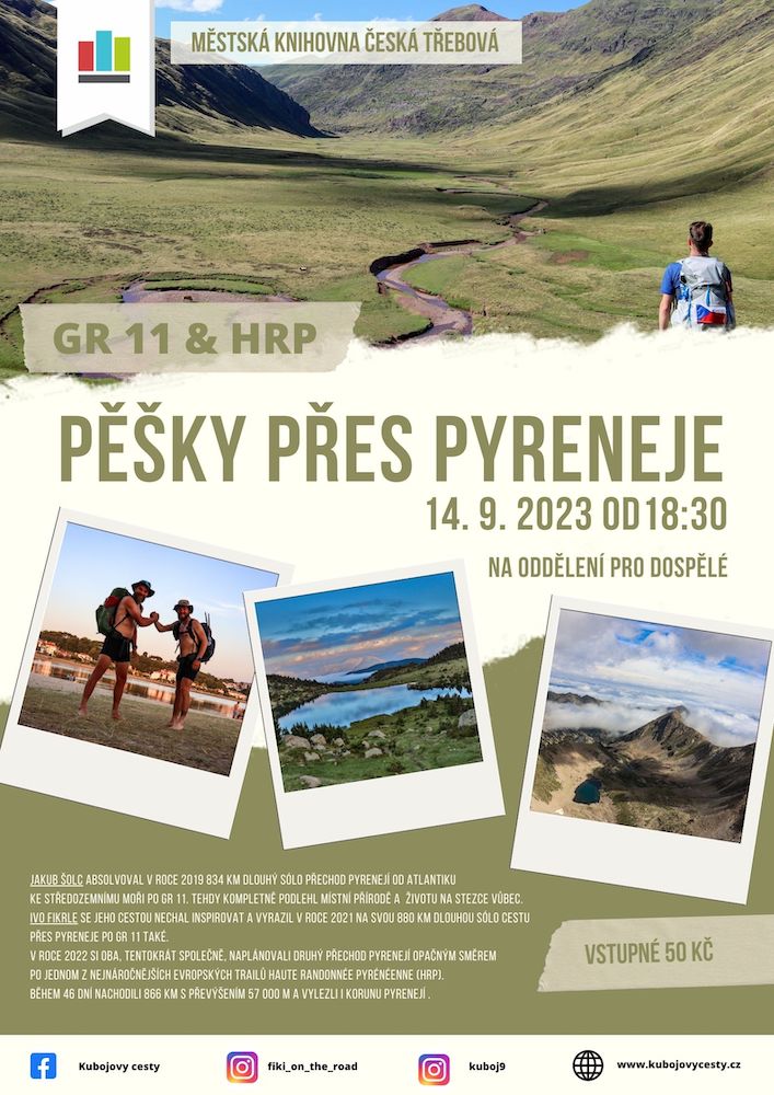 Plakát: pěšky přes Pyreneje